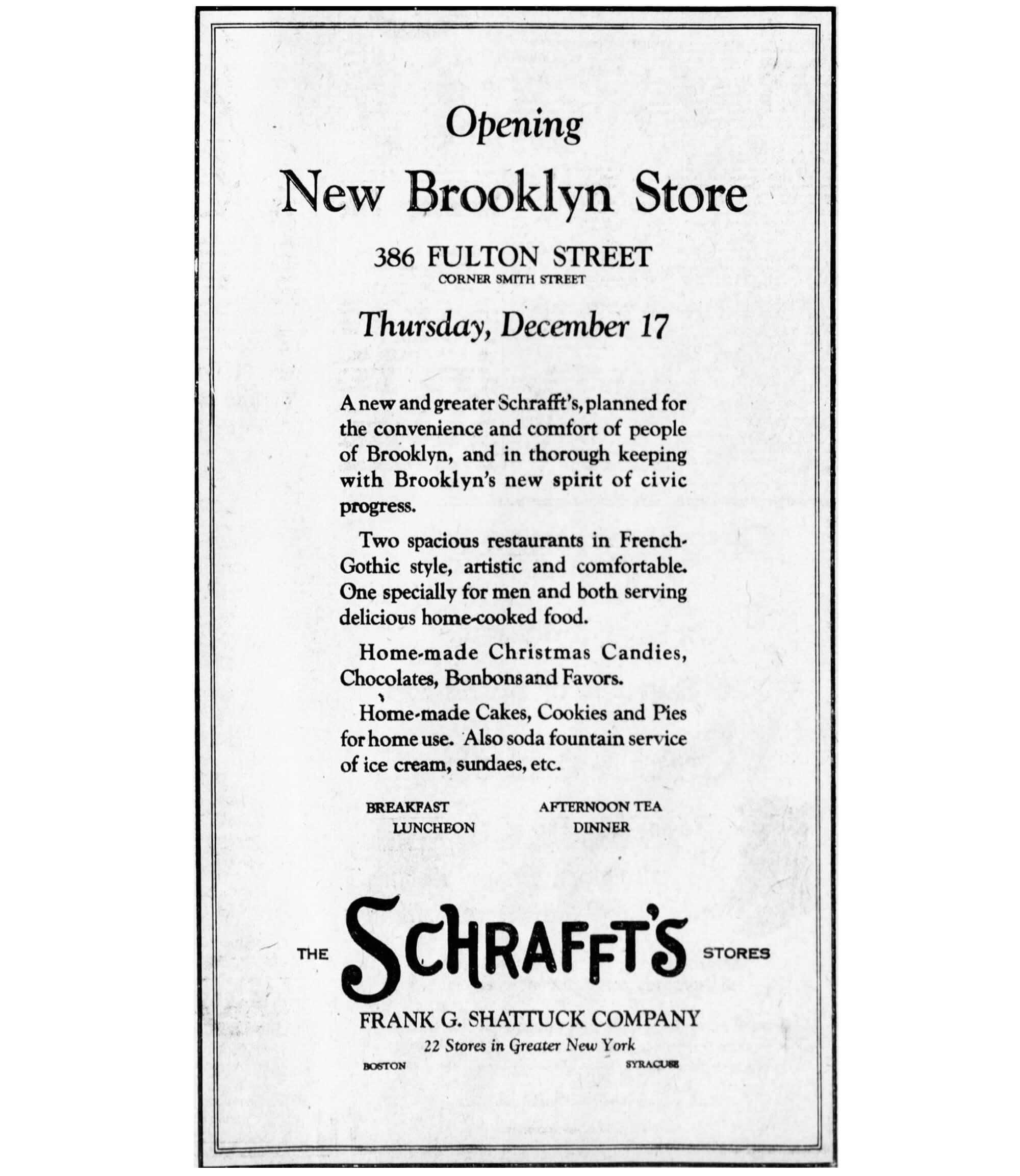 schraffts fulton street