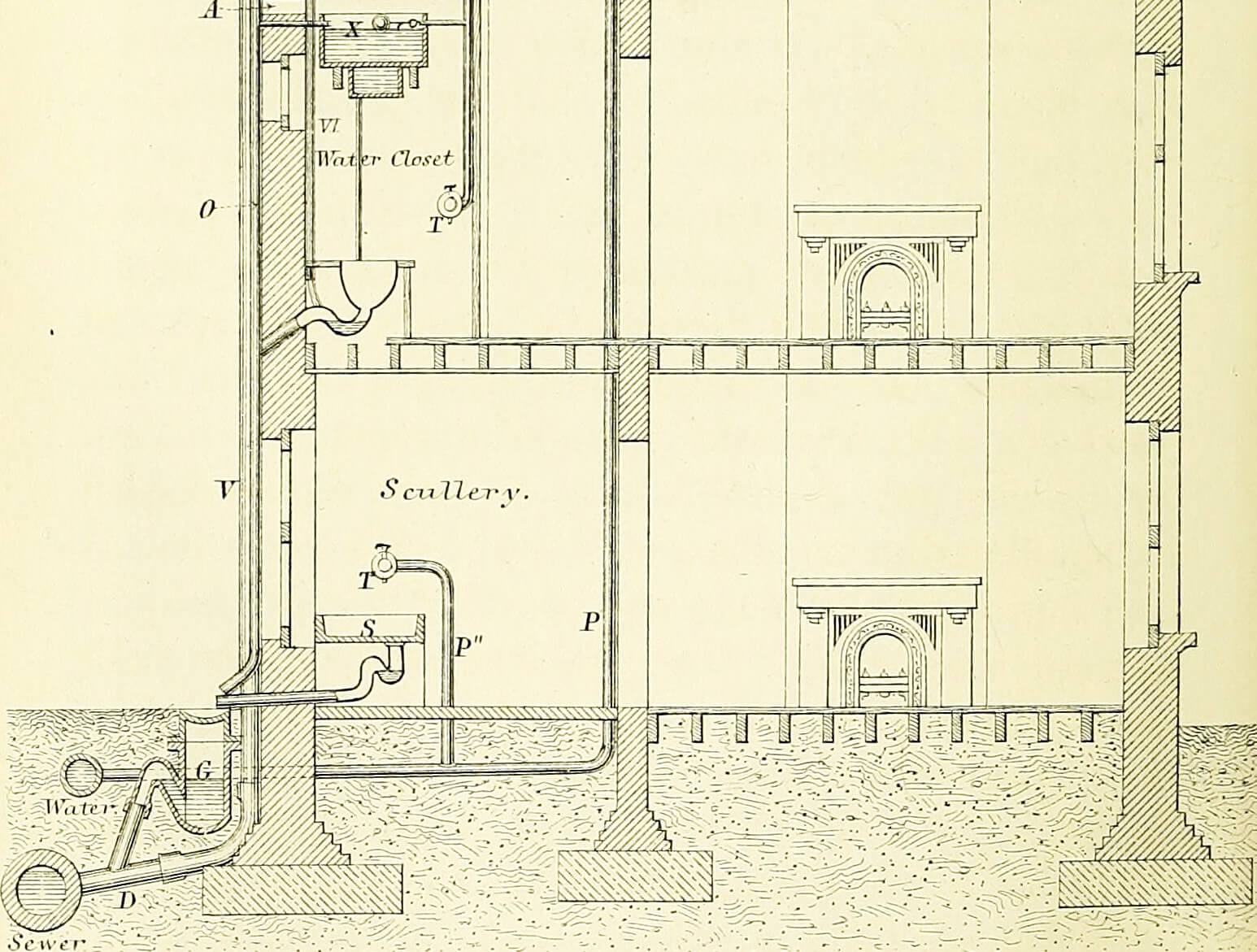 sewer access pit