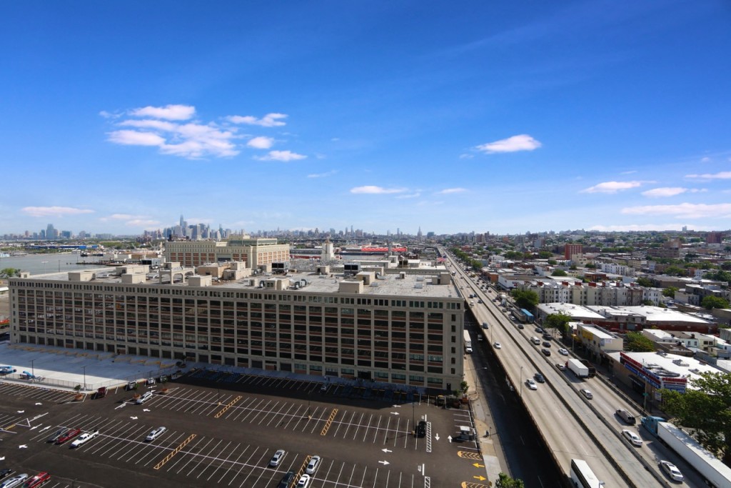 aerial view of a warehouse