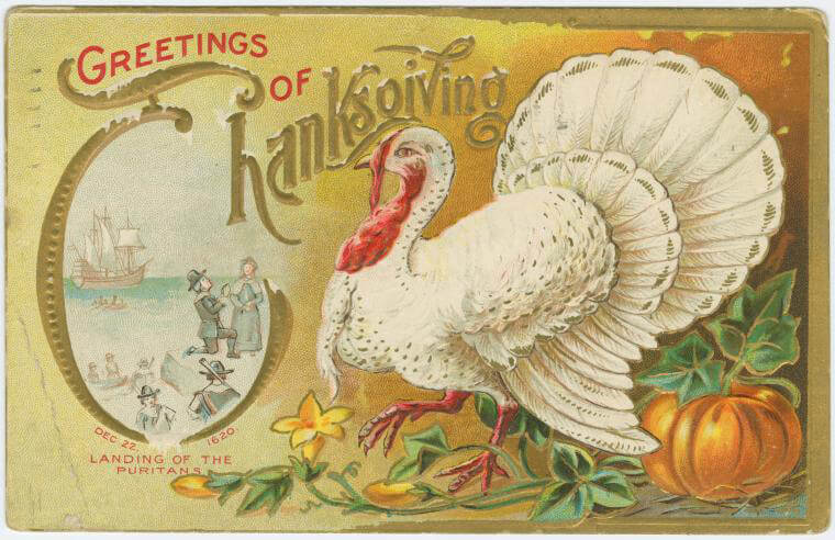 Thanksgiving Day Blessings Postcard