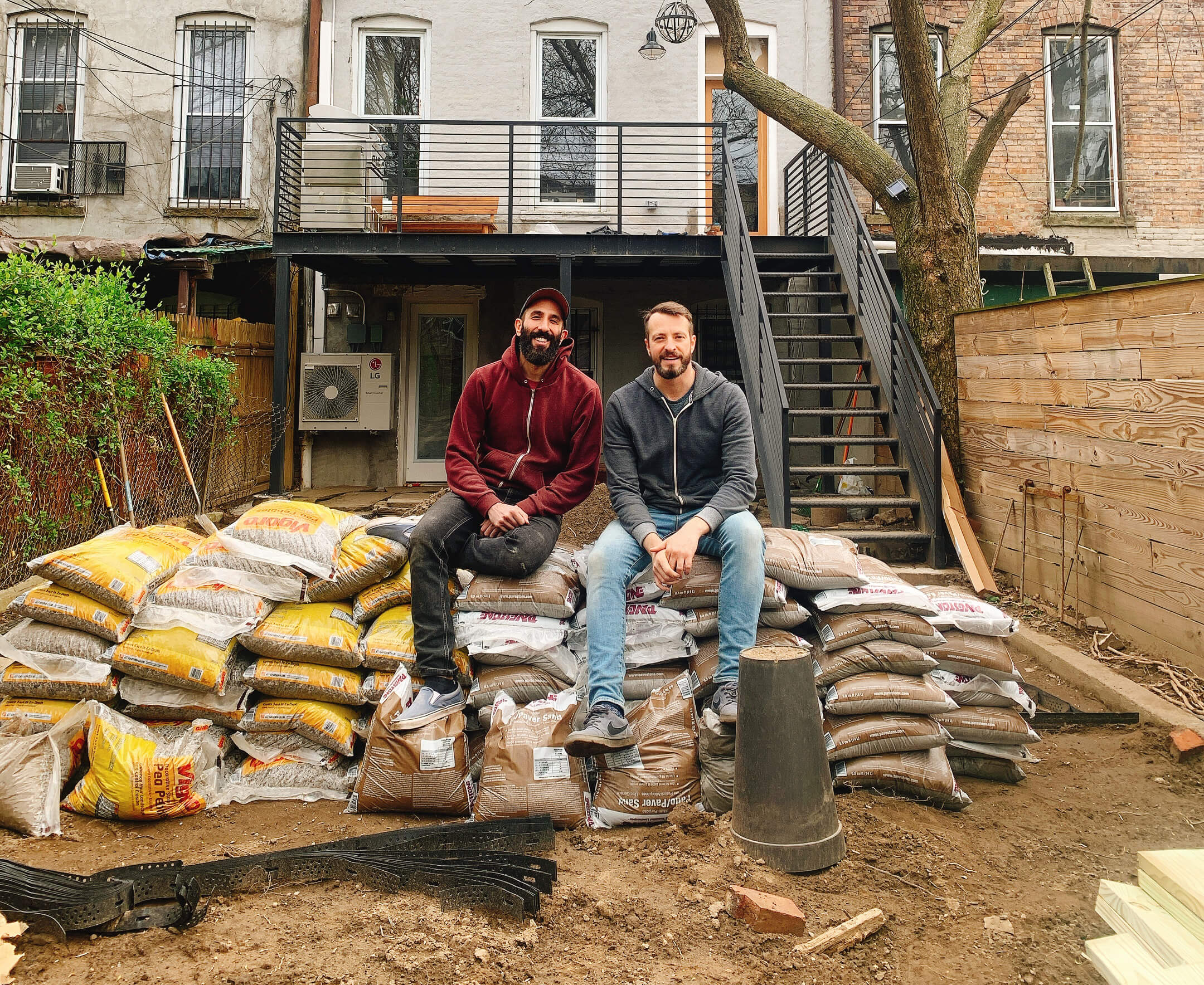 Brownstone Boys How We Diy Landscaped Our Backyard And Patio On A Budget Brownstoner