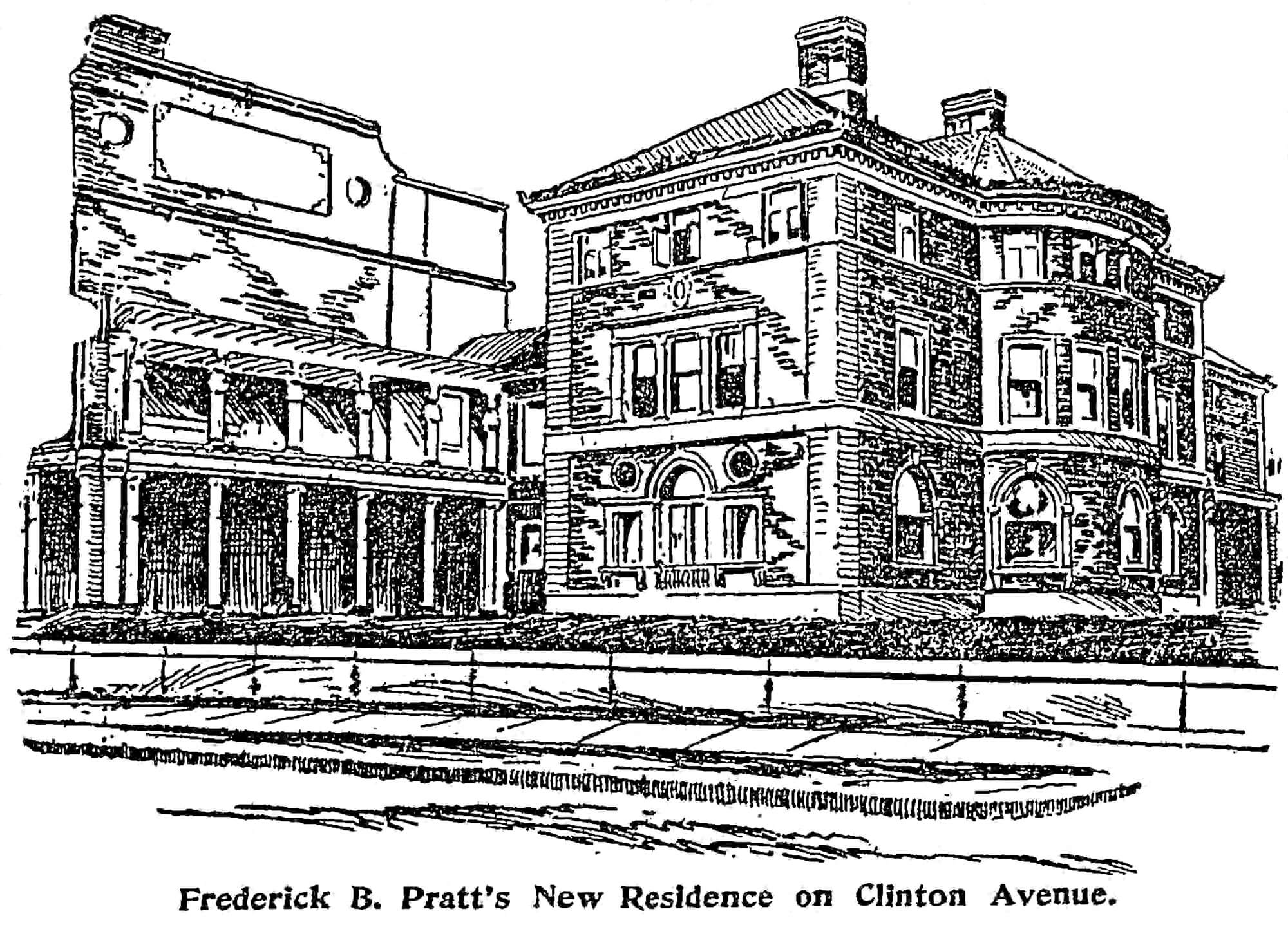 pratt house 229 clinton avenue sketch