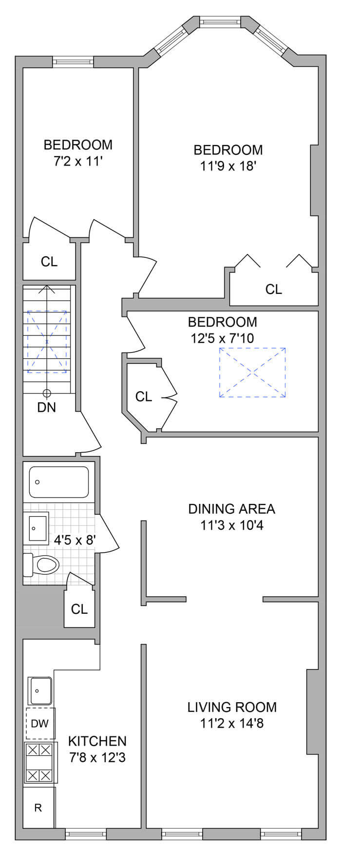 bay ridge parkway apartment foorplan