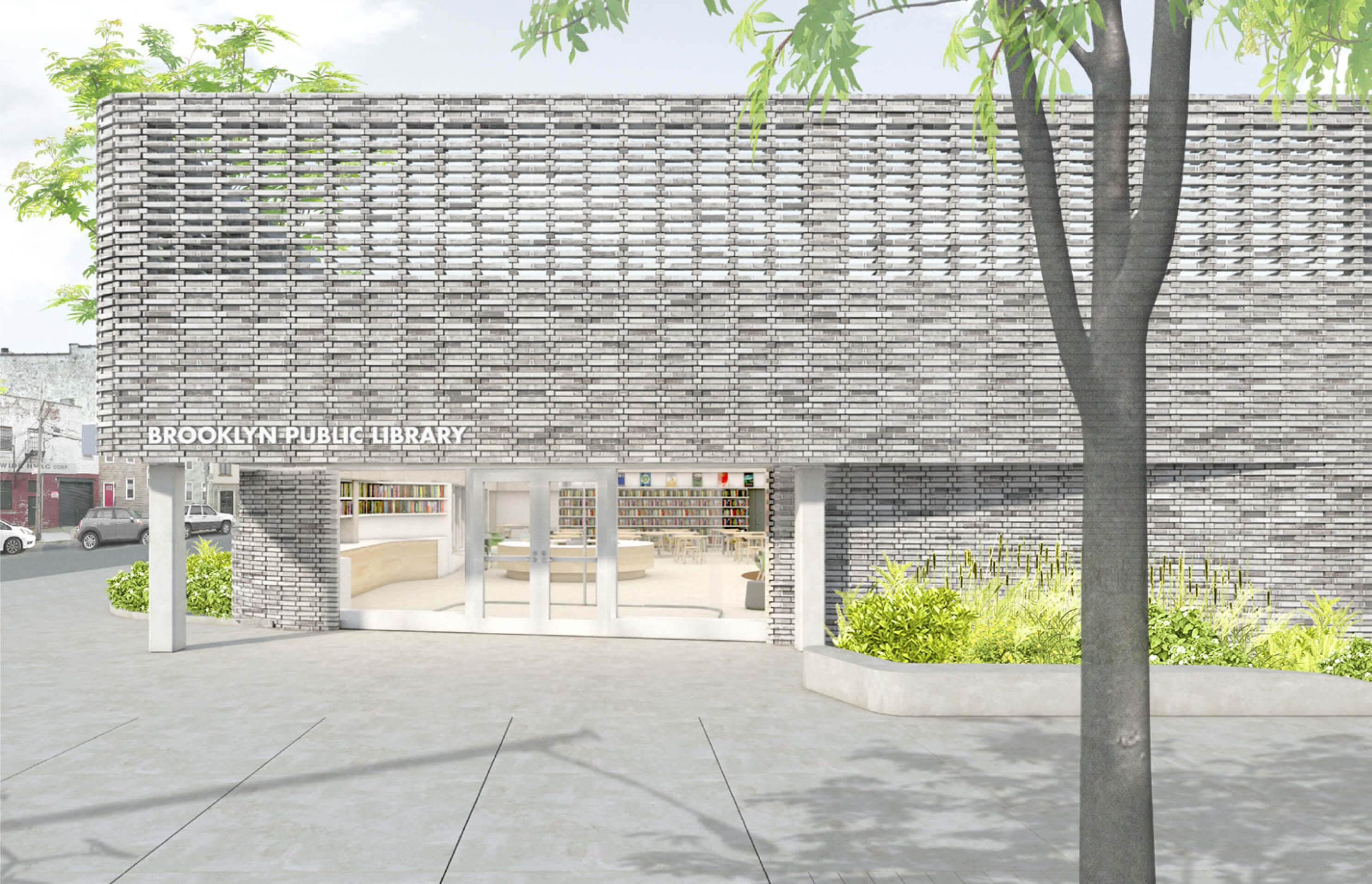 rendering red hook public library