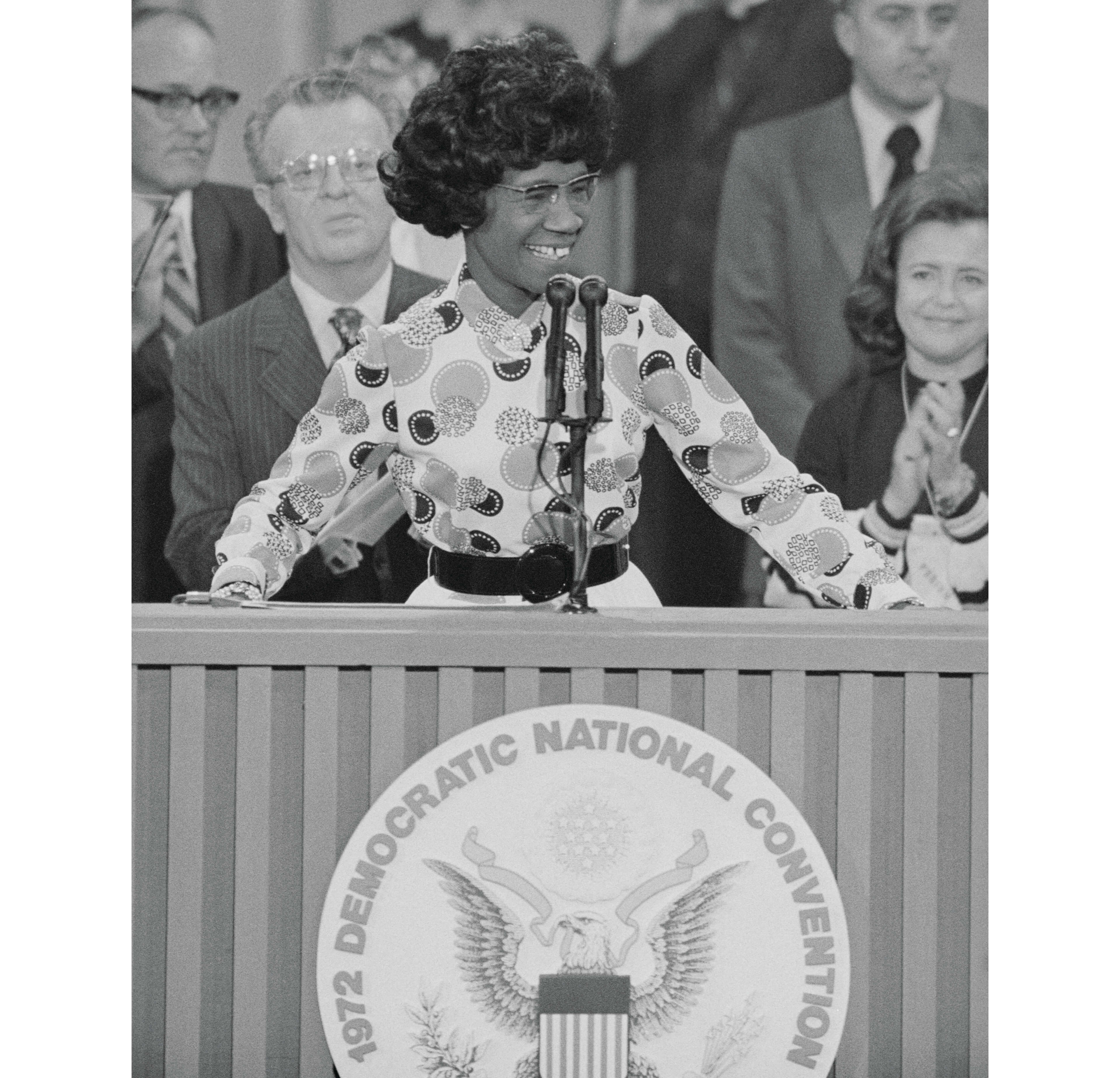 chisholm speaking at the 1972 democratic convention