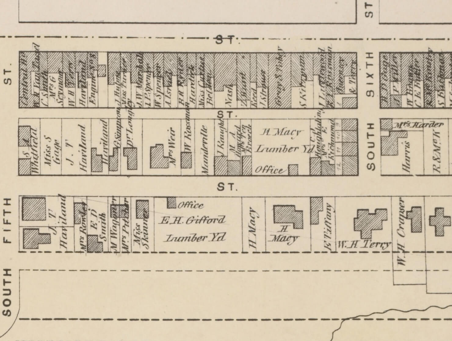 601 union street 1876 map hudson ny