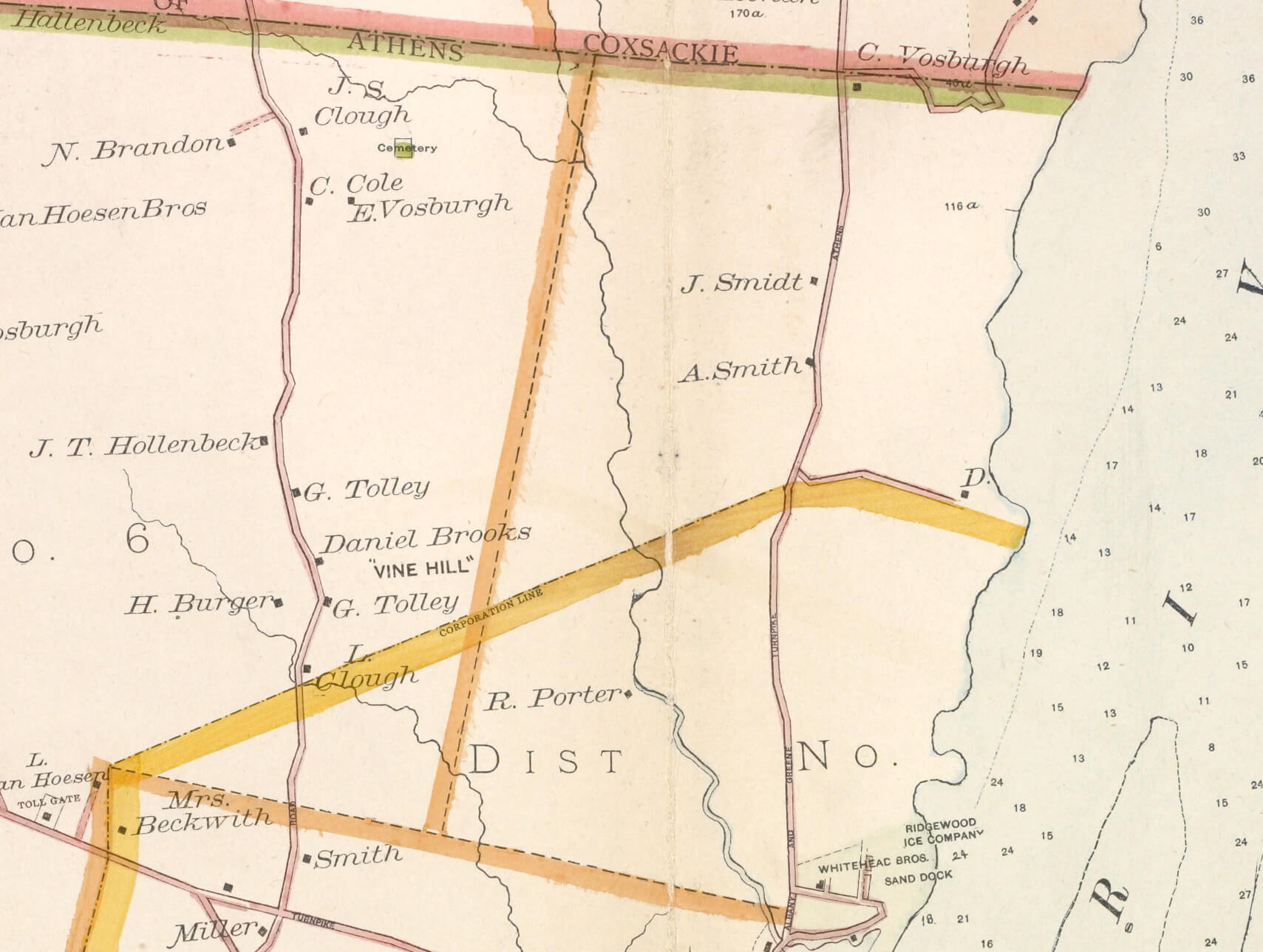 athens ny 1891 map