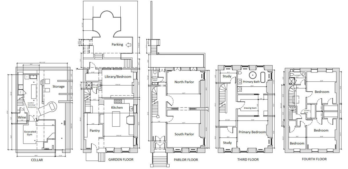 floorplan of 19 cranberry street in brooklyn heights