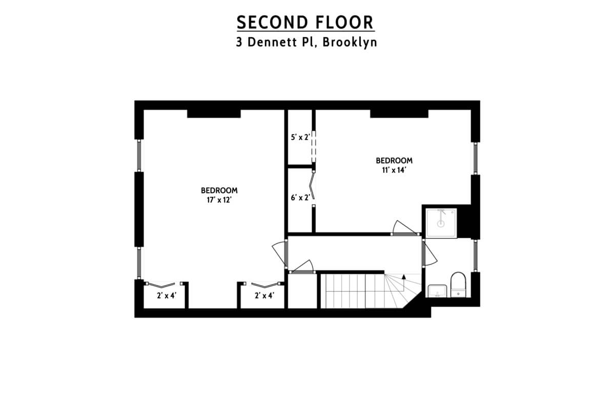 floorplan of 3 dennett place brooklyn