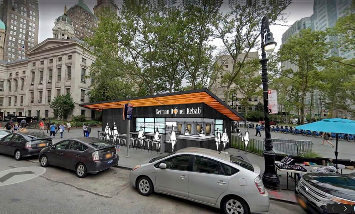 rendering of proposed kiosk