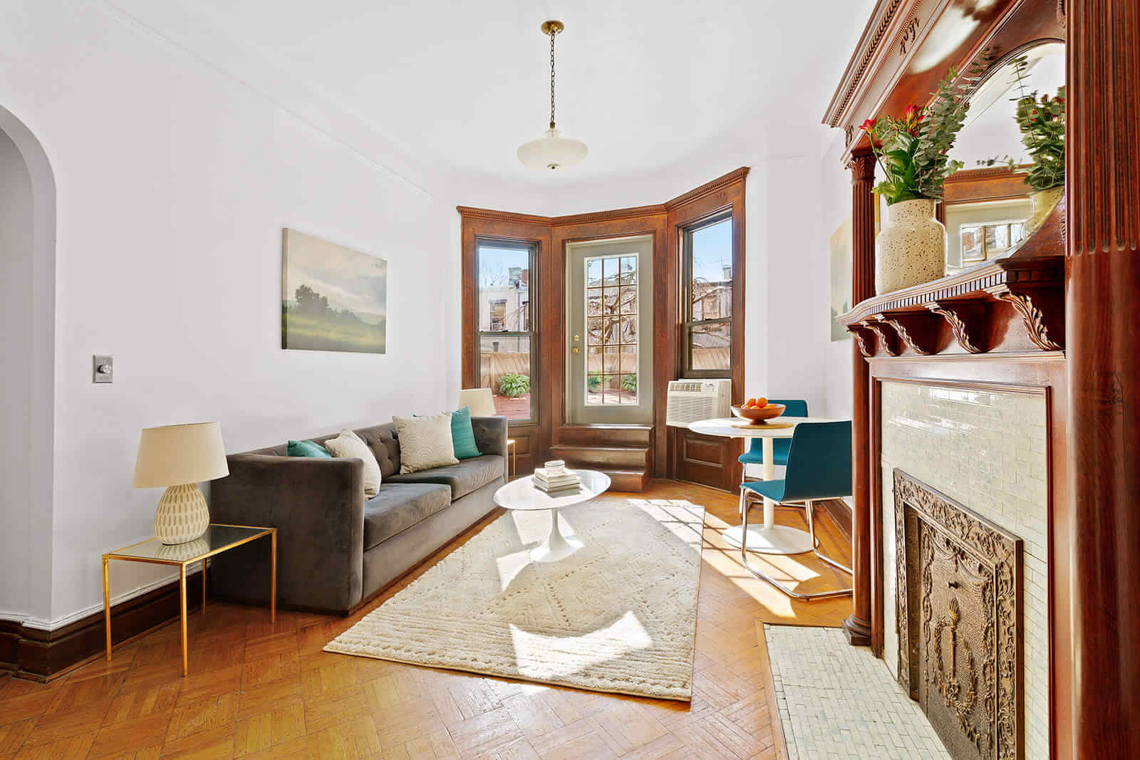 living room of 296 garfield place brooklyn