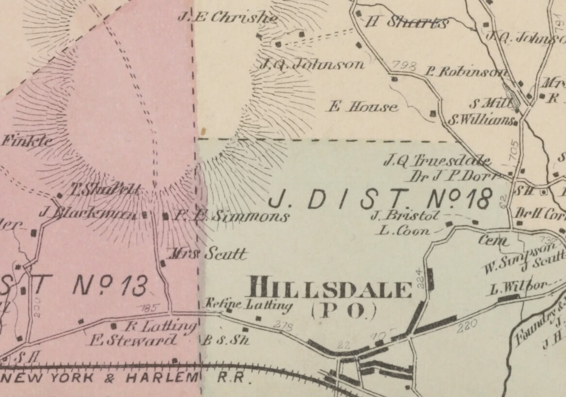 1873 map of hillsdale ny