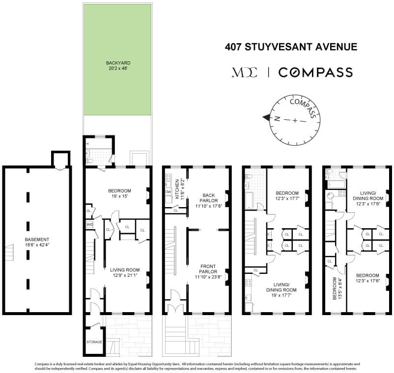 floorplan for 407 stuyvesant avenue