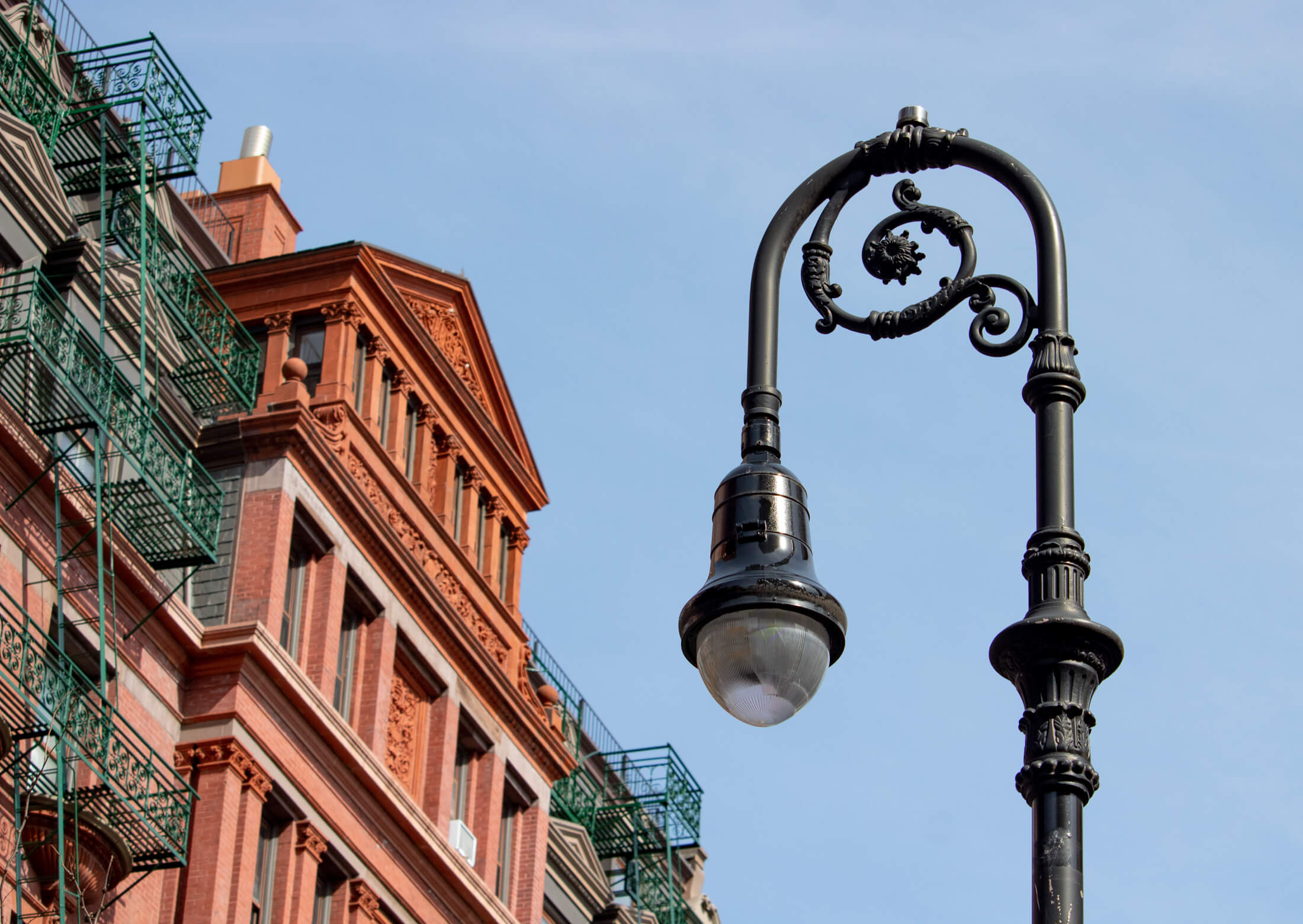 bishops crook light on montague street in brooklyn heights