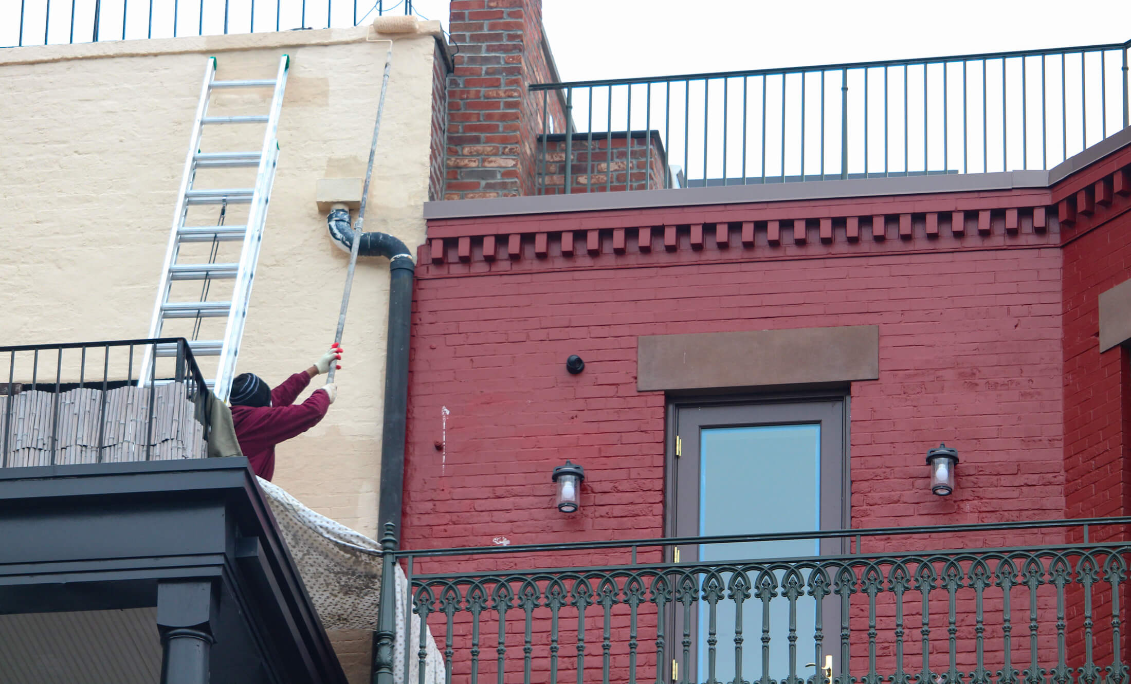 painting a brooklyn heights facade