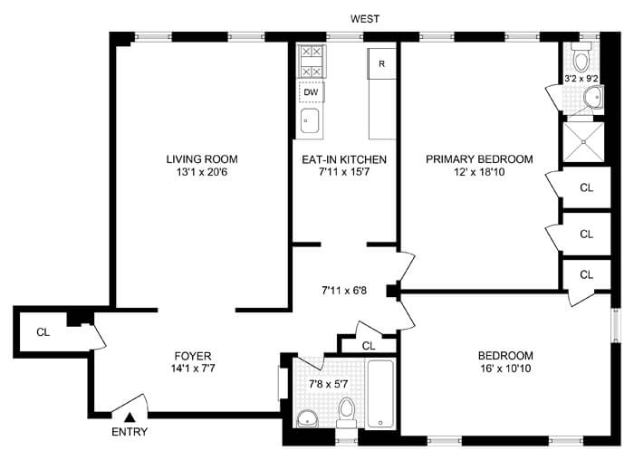 floor plan for 385 east 18th street 6M