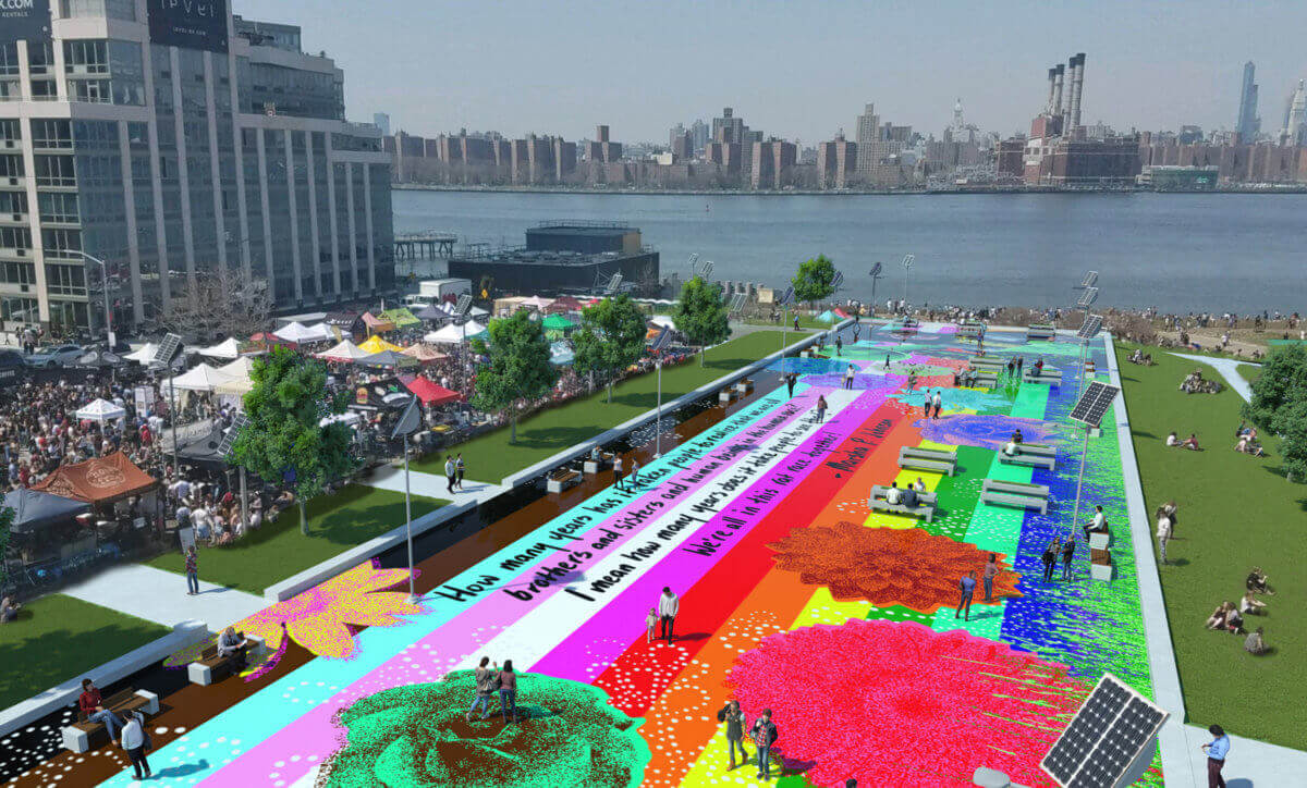 rendering of proposal for marsha p johnson park