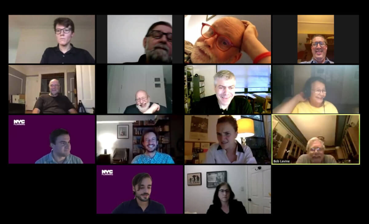 screenshot of a virtual CB6 meeting in 2020