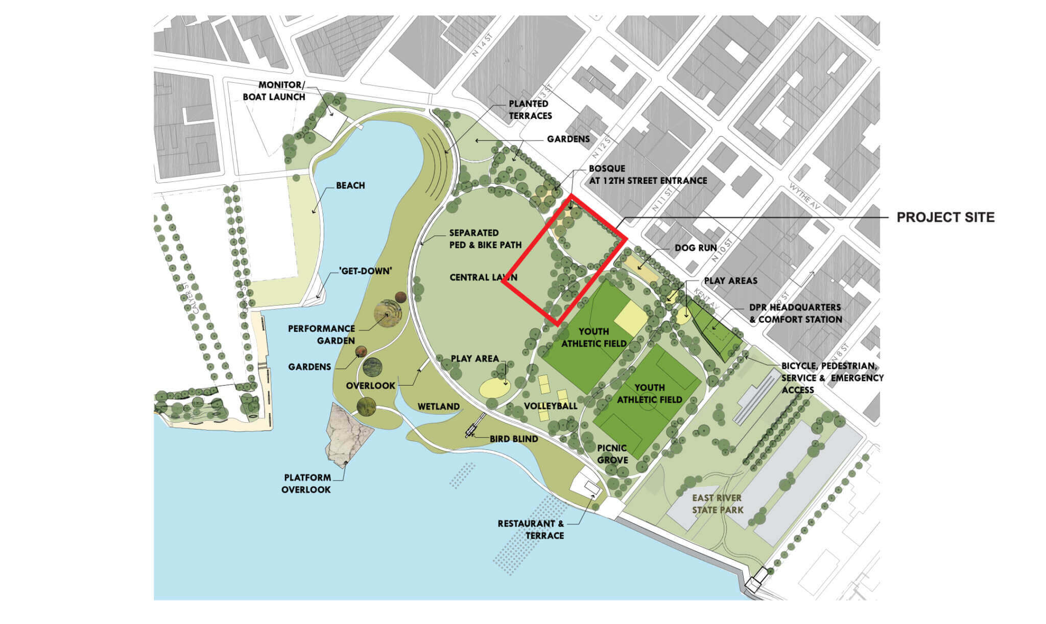 map of proposed park