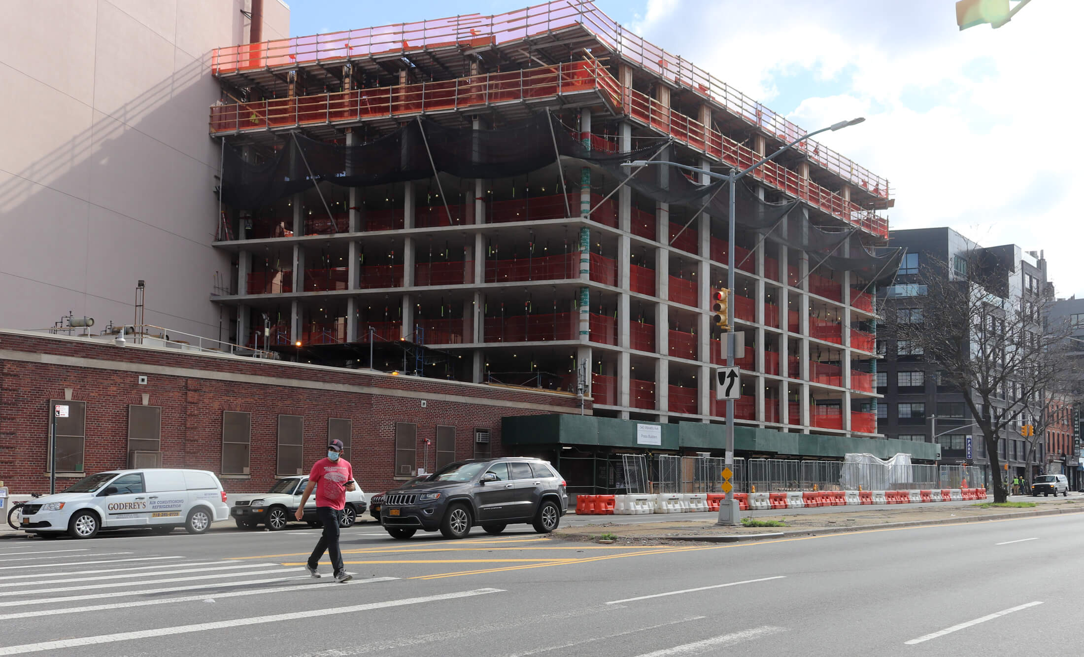 view from atlantic avenue to 540 waverly avenue