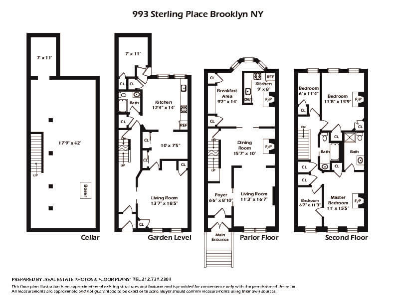 floorplan for 993 sterling place