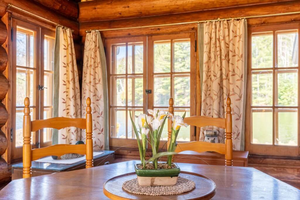 interior of cabin on knottingham road in ray brook ny