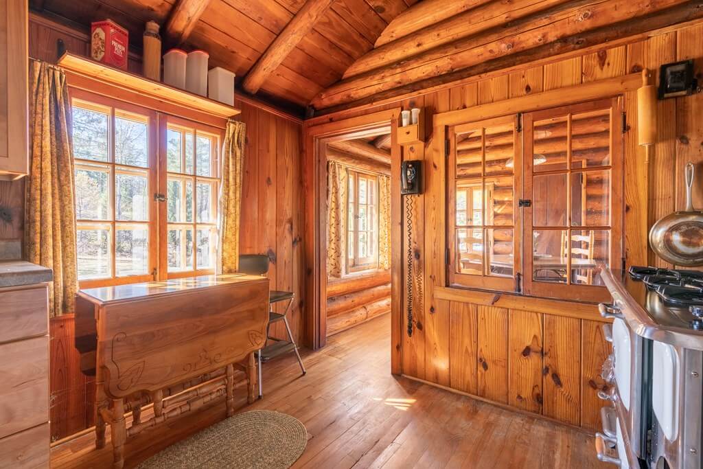 interior of cabin on knottingham road in ray brook ny
