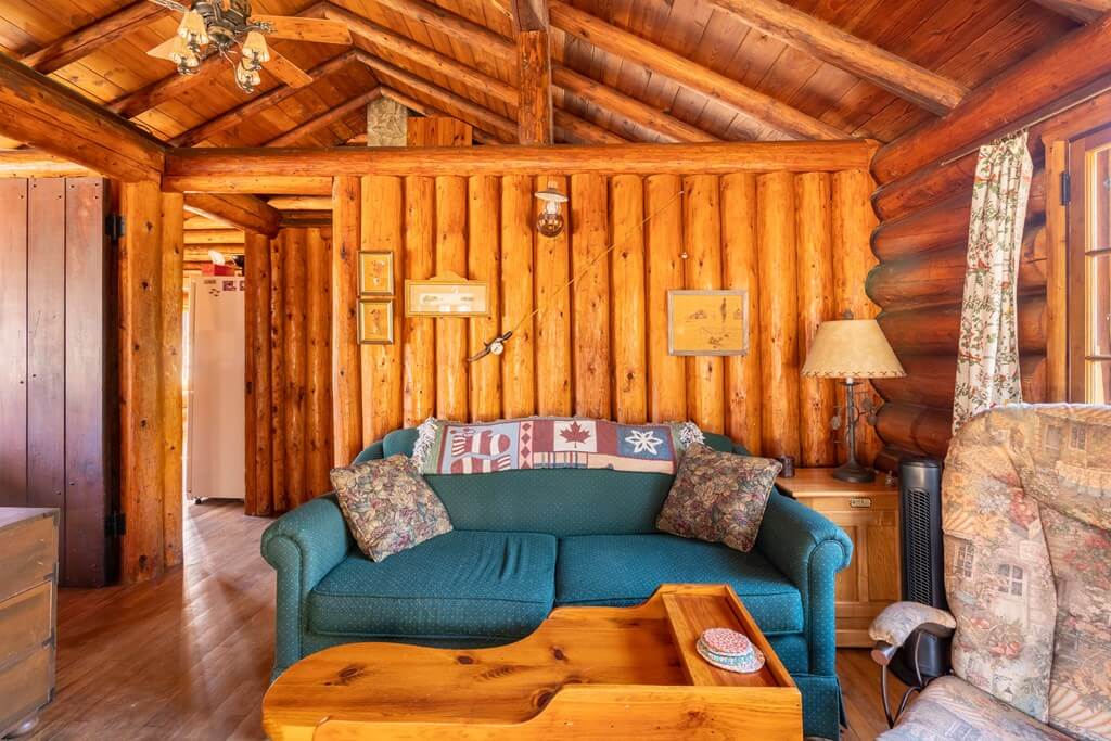 interior of cabin on knottingham road in ray brook ny
