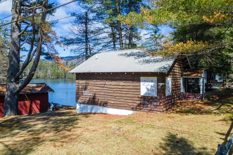 exterior of cabin on knottingham road in ray brook ny