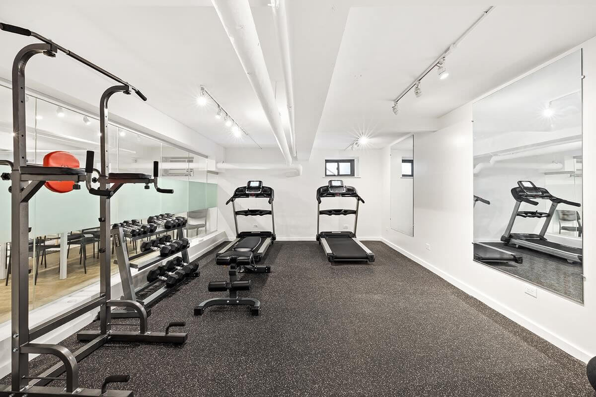 gym of interior of 385 argyle