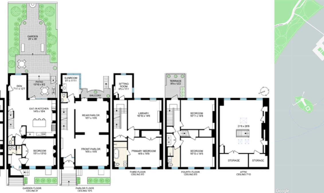 floorplan of 41 garden place brooklyn