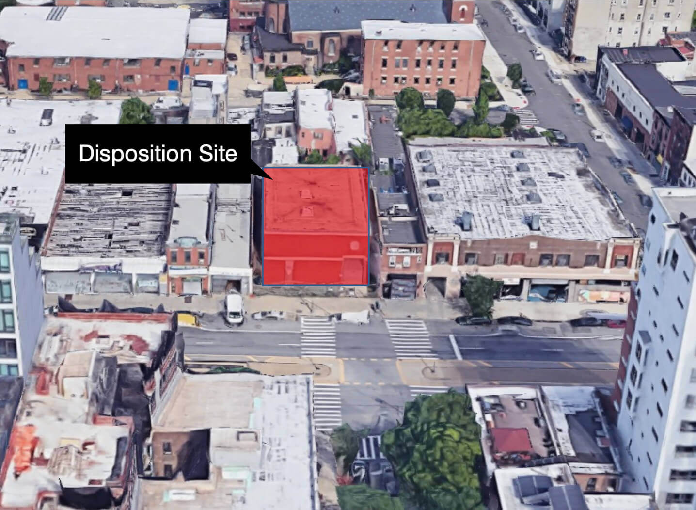 aerial of 276 fourth avenue site