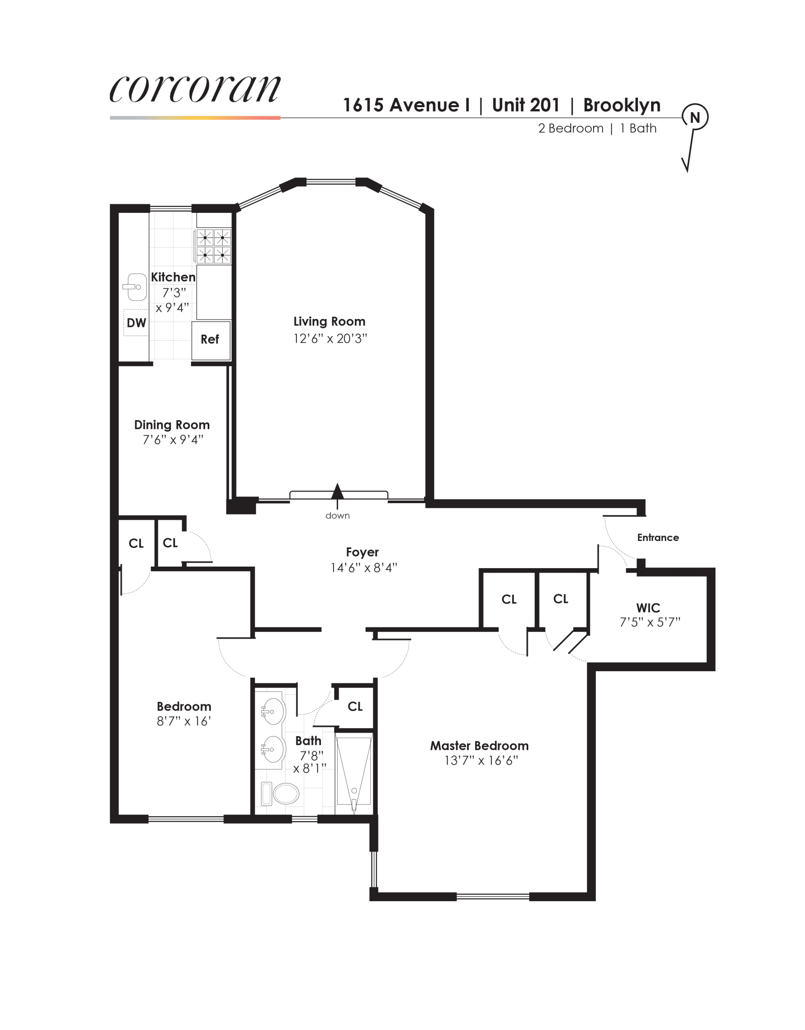 floorplan of 1615 Avenue I brooklyn