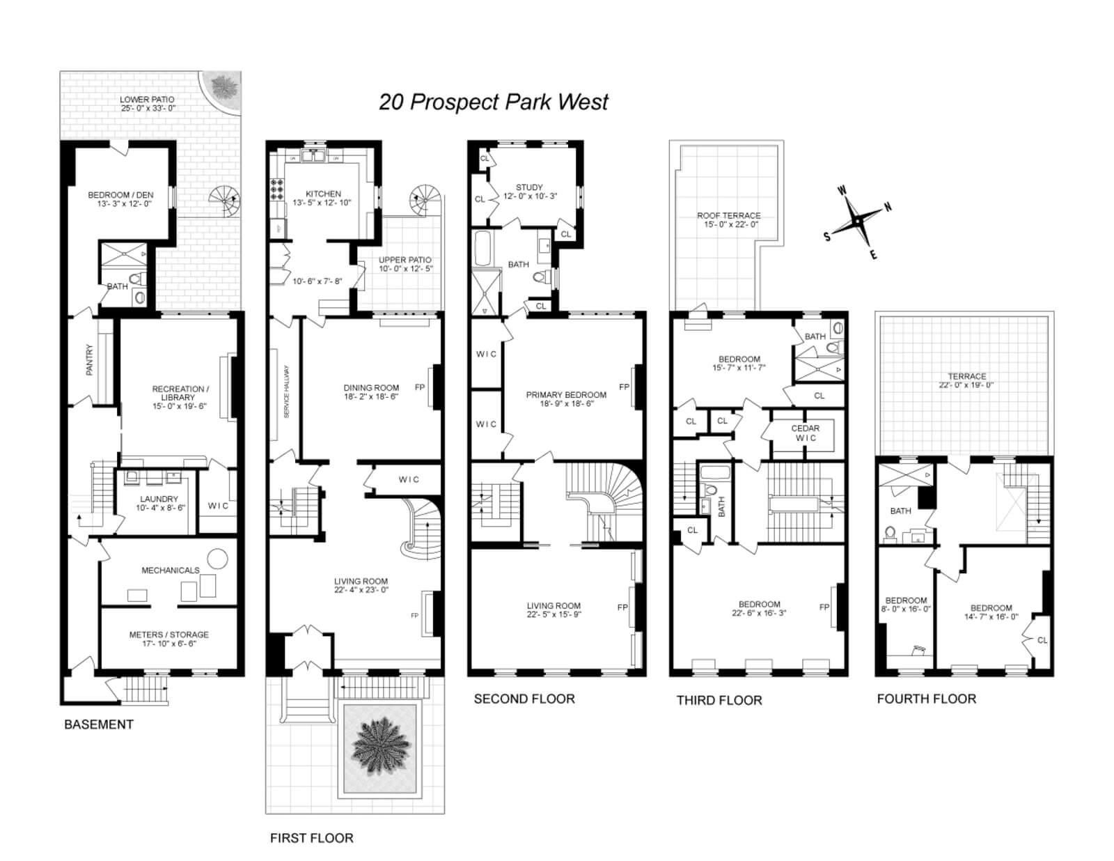 floorplan of 20 prospect park west brooklyn