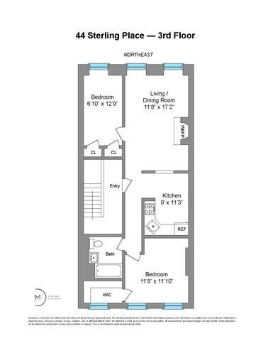 floorplan of 44 sterling place