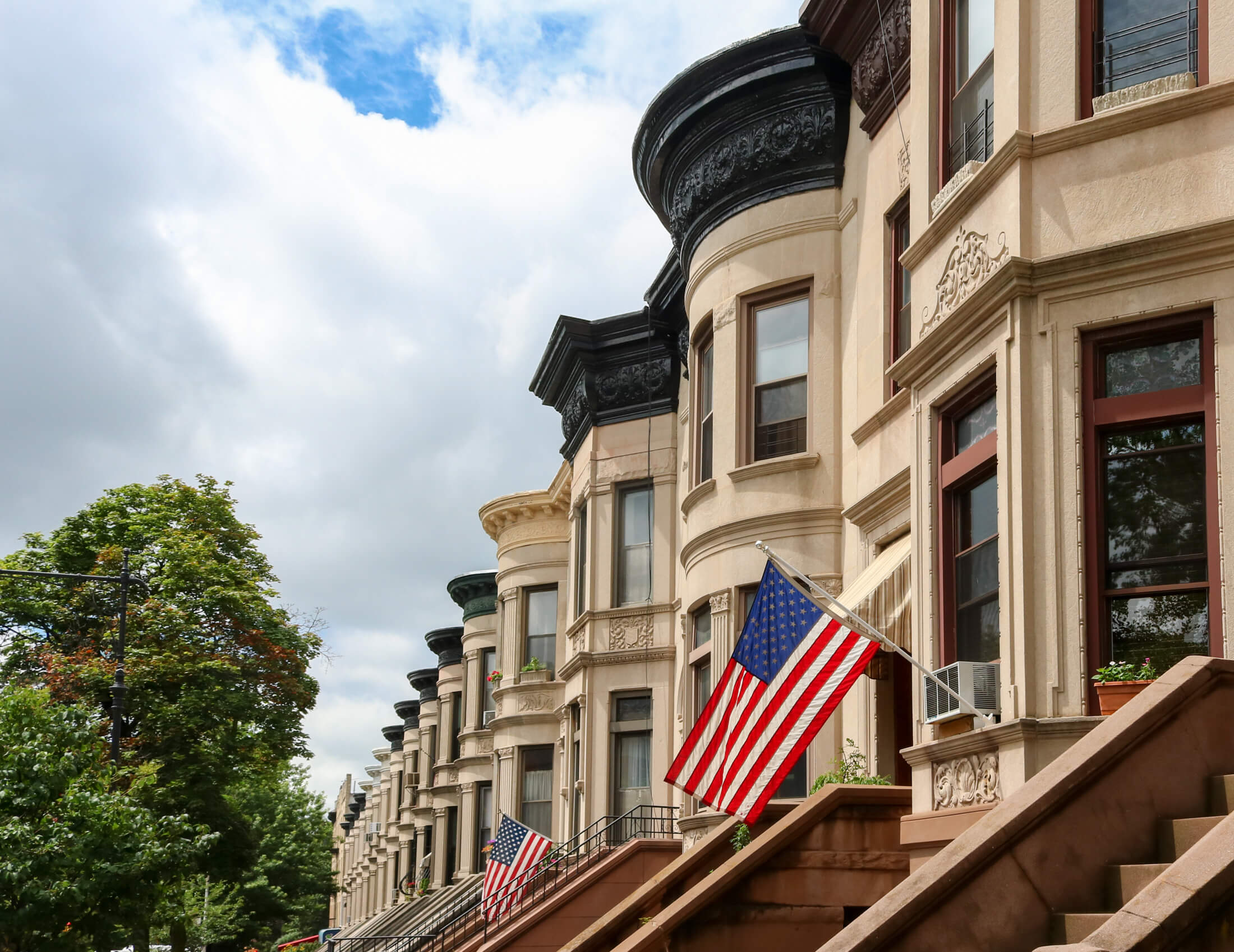 flags in park slope