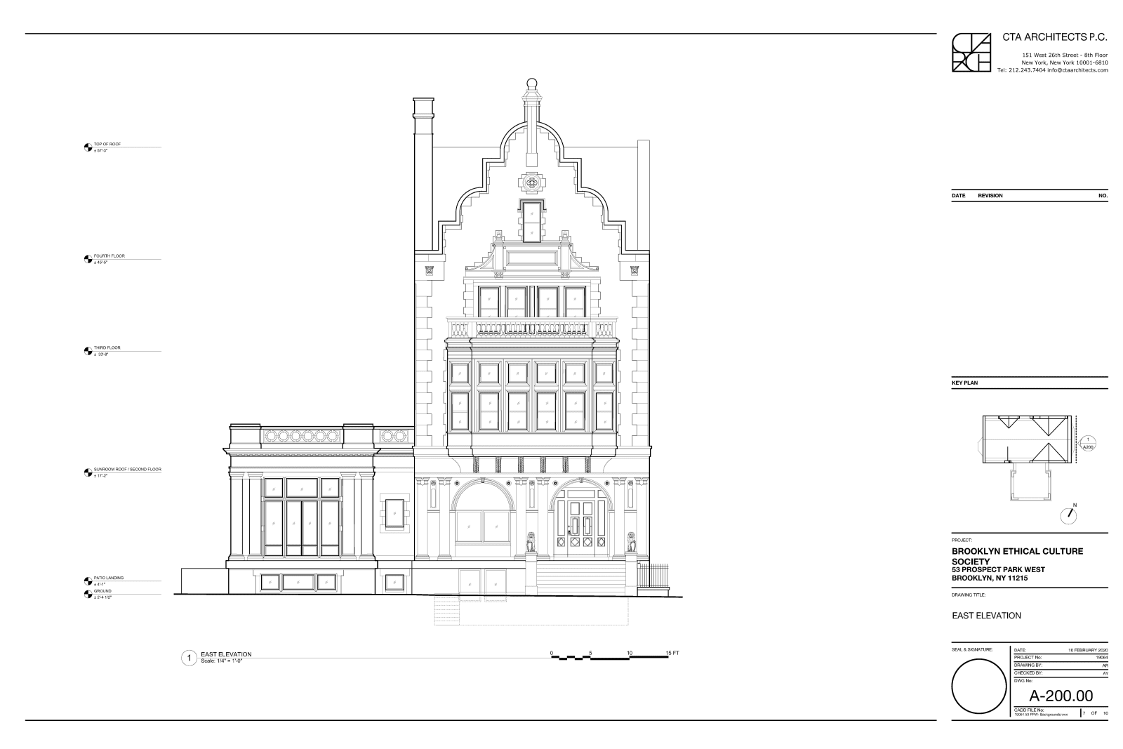 elevation for 53 prospect park west brooklyn
