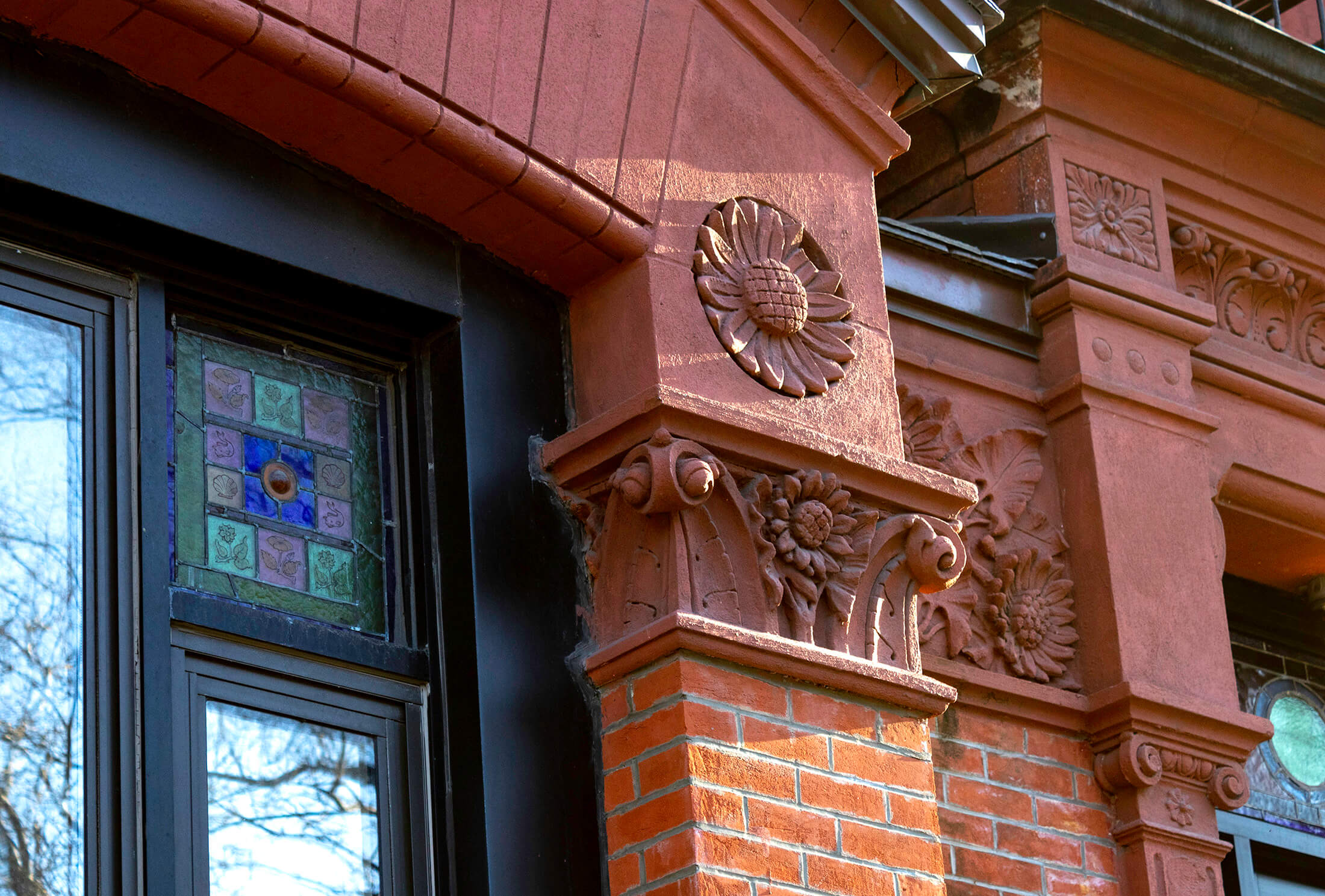 a Queen Anne style apartment building on Lafayette Avenue in Bed Stuy