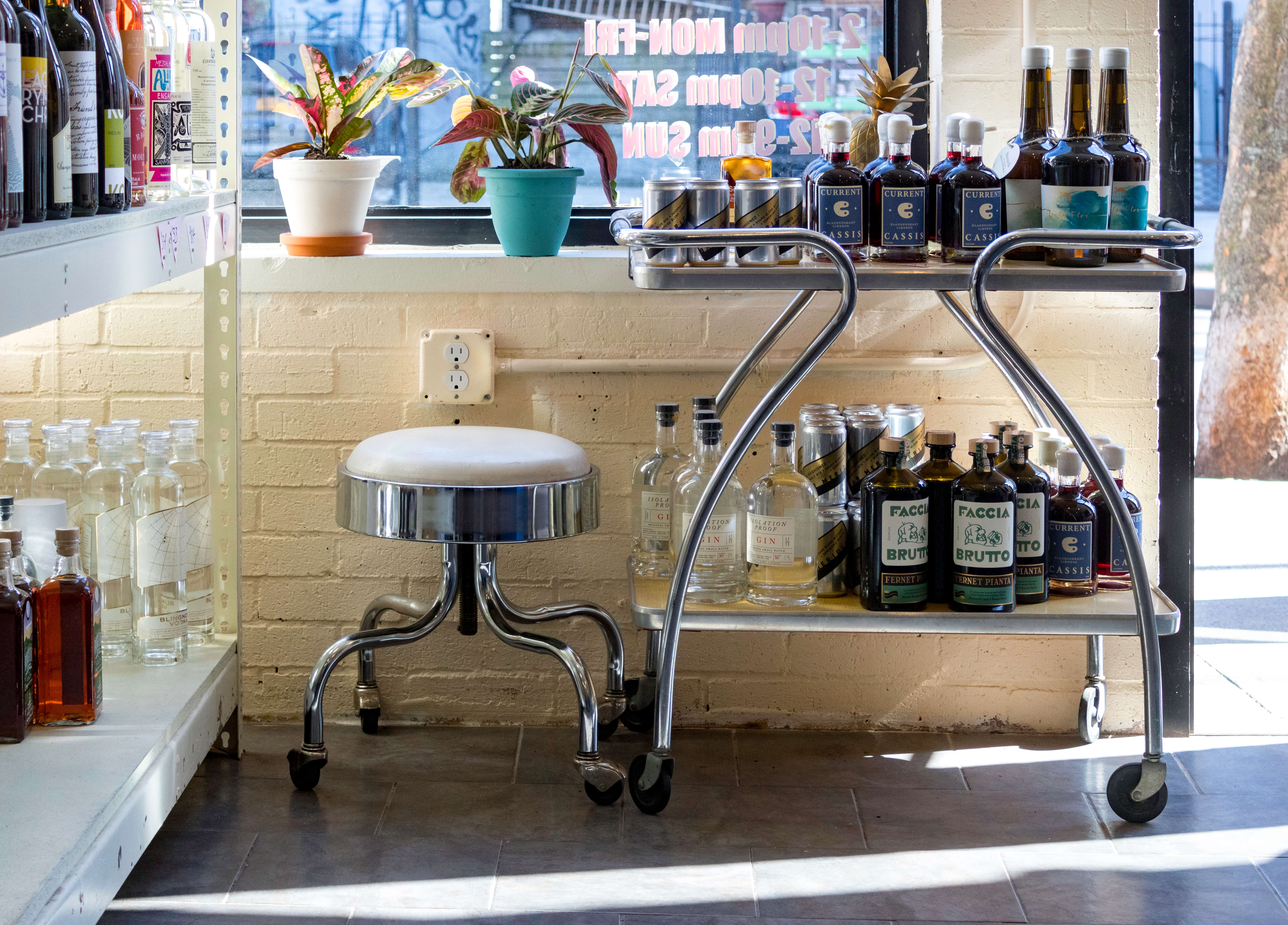 interior of radicle wine in clinton hill brooklyn