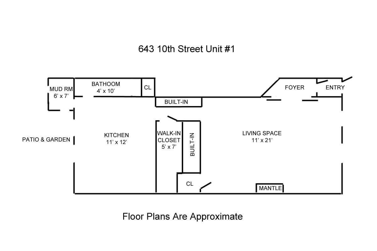 floorplan of 643 10th street in park slope