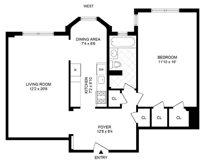 floorplan of 221 east 18th street in brooklyn