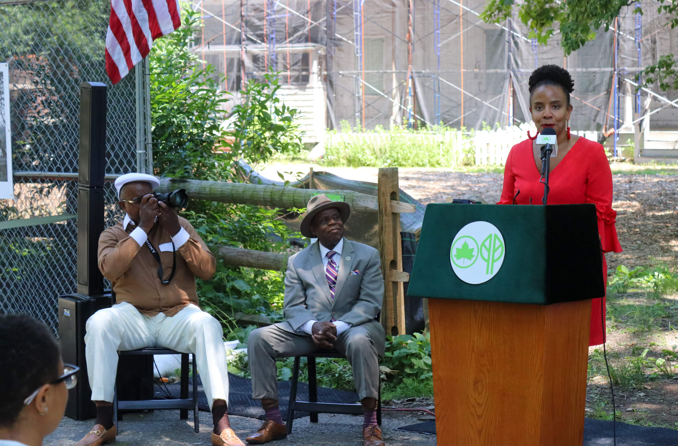 Laurie Cumbo at the unveiling ceremony