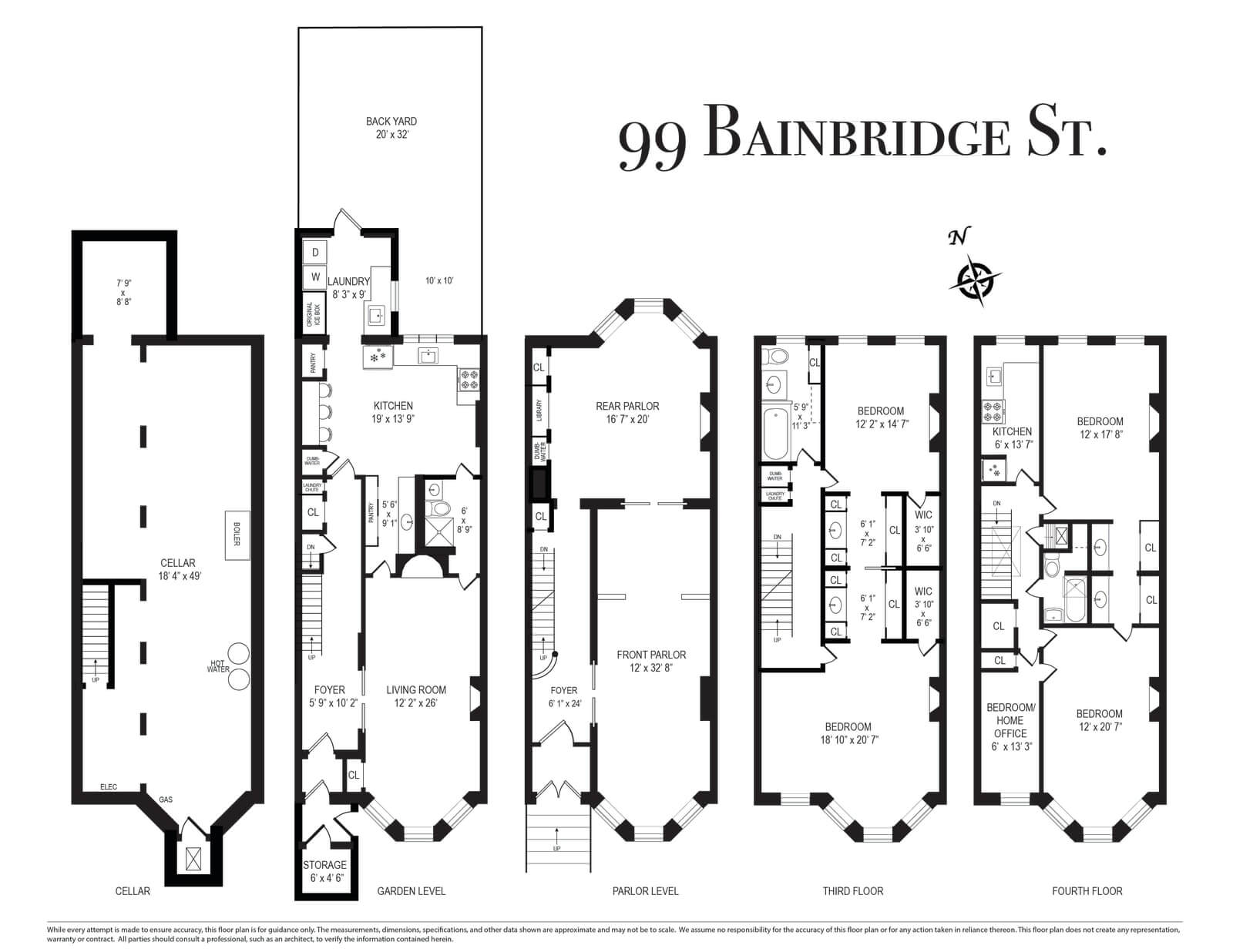 floorplan of 99 bainbridge street