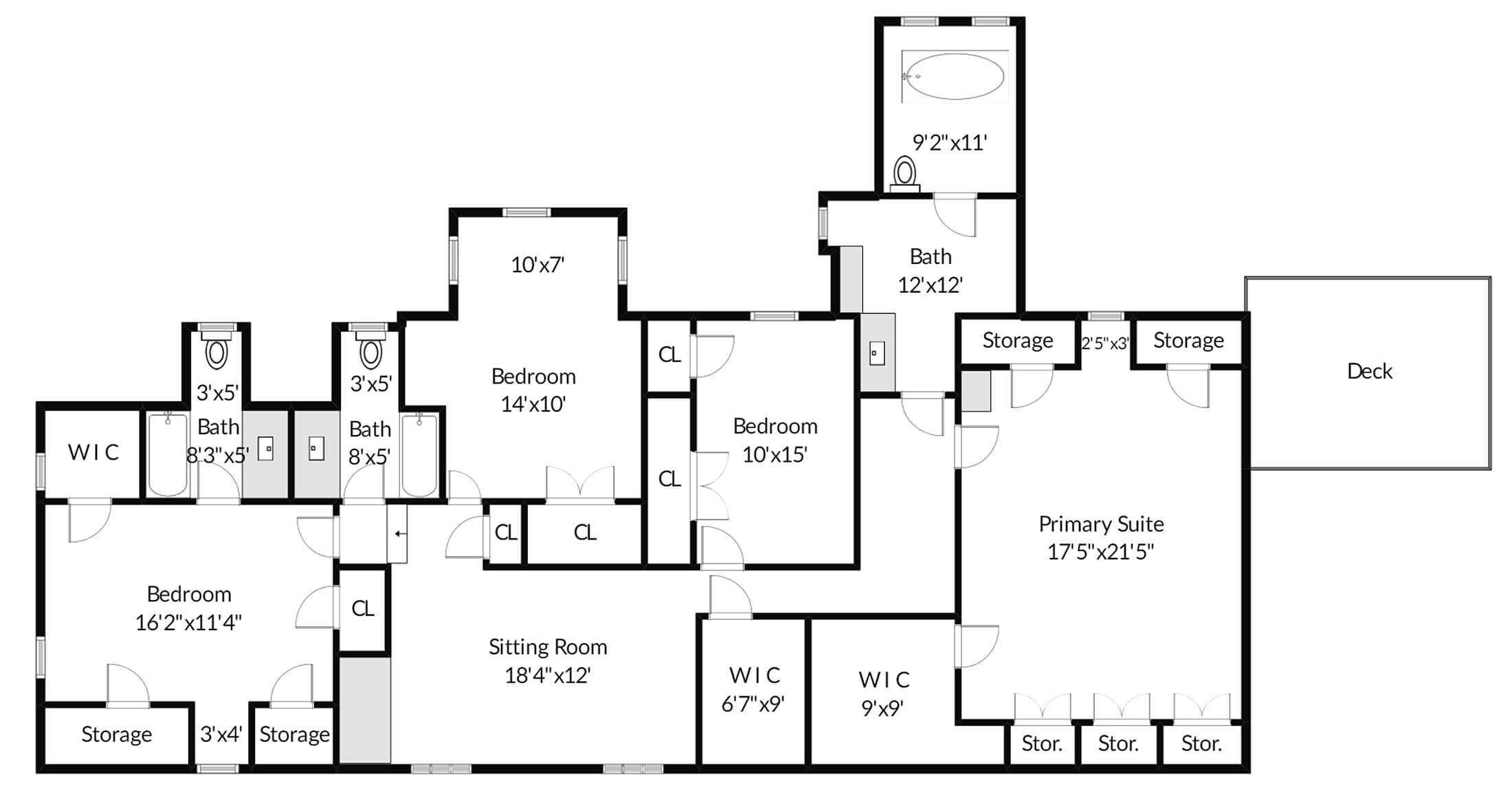 floorplan for the first floor of the house