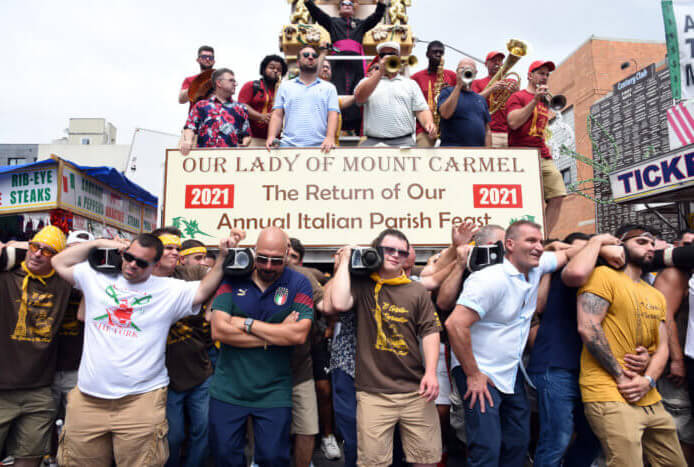 lifters carrying the tower