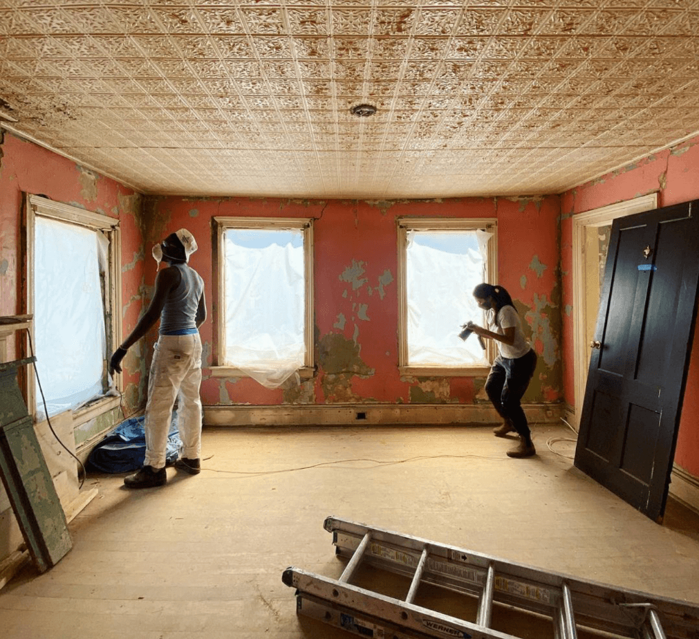 interior of the 2021 showhouse in process