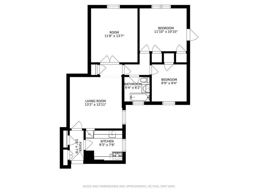 floorplan of apt 4j at 702 45th street brooklyn