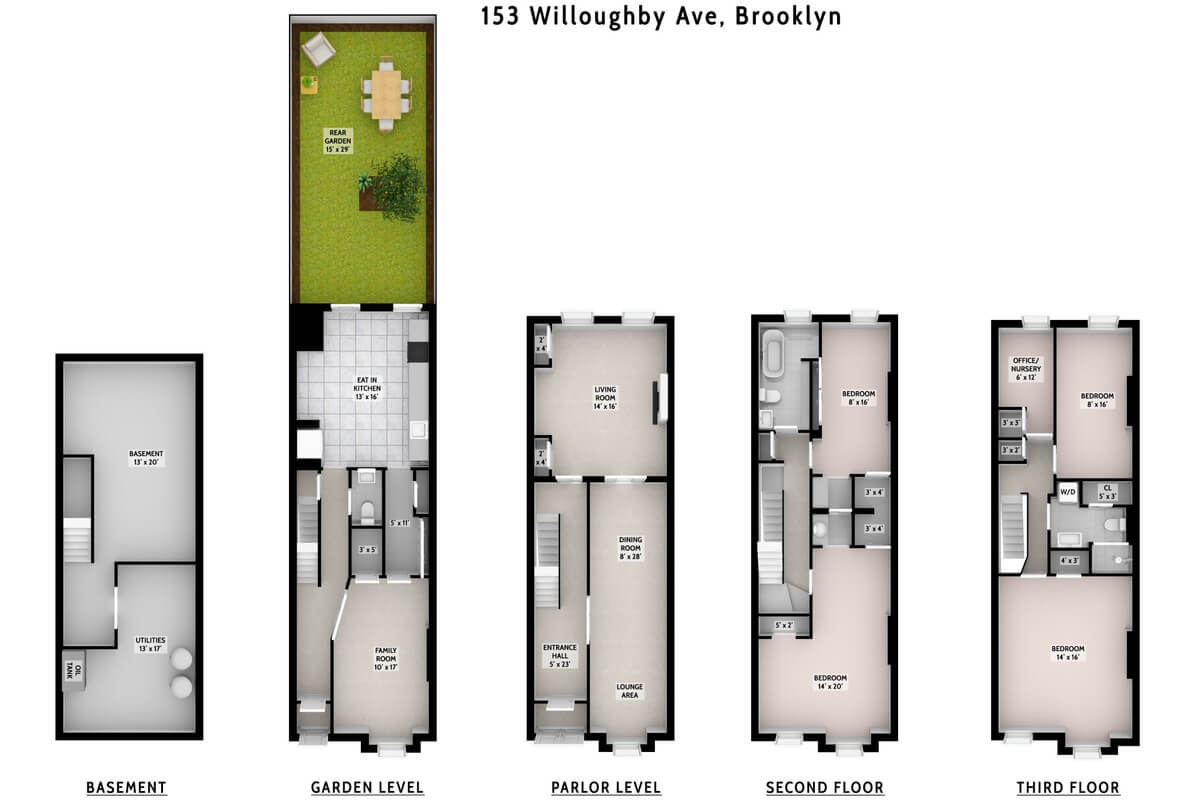 floorplan of 153 willoughby