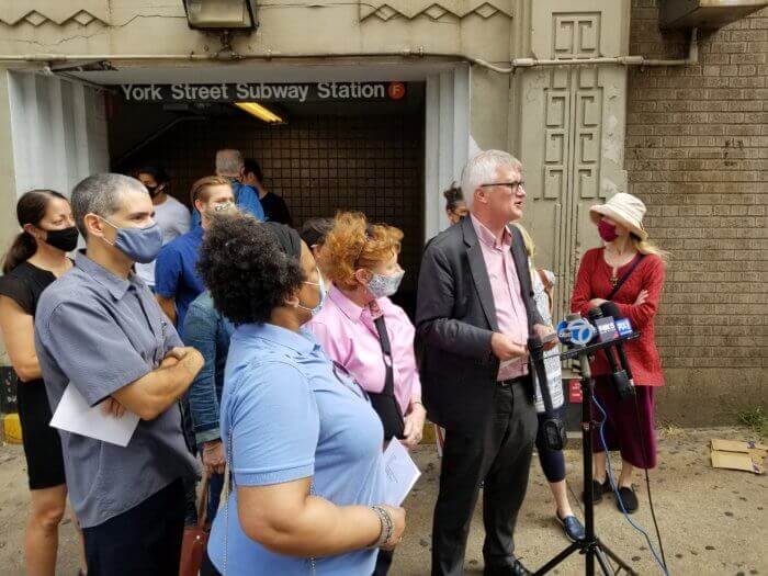 people at press conference