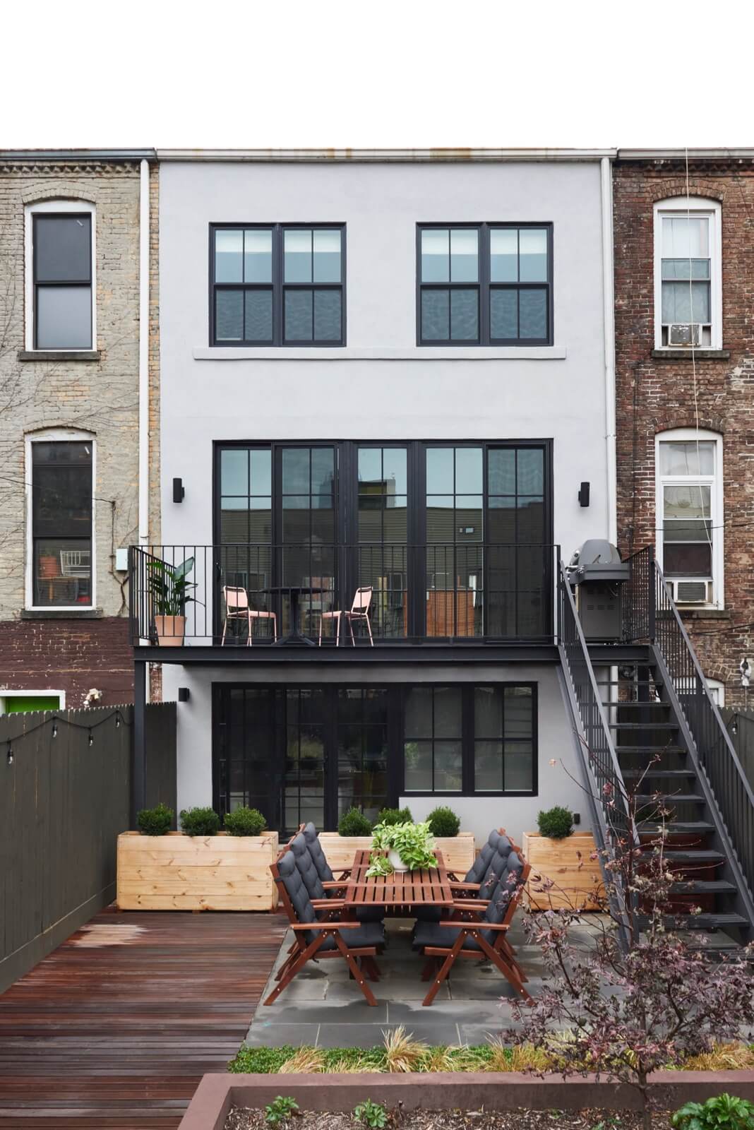 Brooklyn row house exterior rear